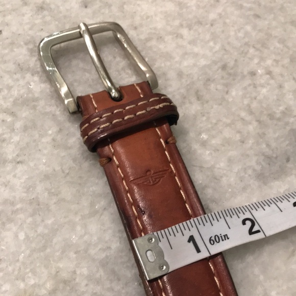 Vintage Dockers Belt Mens 36 Brown Stitching Festival Gorpcore Ranch Cowboy Boho - Picture 7 of 8